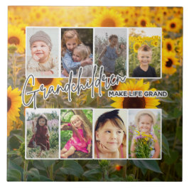 8 Foto "Grootouders maken het leven groot" Tegeltje