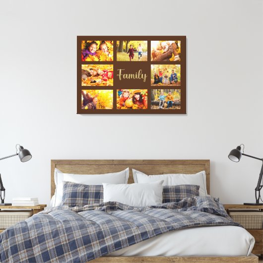 8 Foto Herfst Autumn Brown Gold Family Canvas Afdruk (Insitu (Slaapkamer))