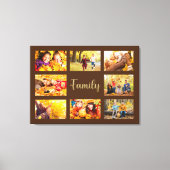 8 Foto Herfst Autumn Brown Gold Family Canvas Afdruk (Voorkant)