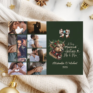 8 Foto Highland Koe Merry Christmas Mrs. and Mr. Feestdagenkaart
