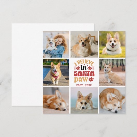 8 foto-inkuvelpet waarvan ik geloof in Santa Paw-K (Voorkant / Achterkant)