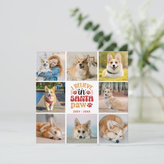 8 foto-inkuvelpet waarvan ik geloof in Santa Paw-K (Staand voorkant)