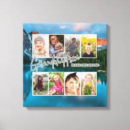 8 Foto "Kleinkinderen maken het leven groot" Canvas Afdruk