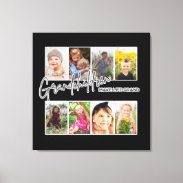 8 Foto "Kleinkinderen maken het leven groot" Canvas Afdruk