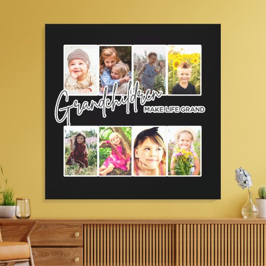 8 Foto "Kleinkinderen maken het leven groot" Canvas Afdruk (Insitu (Woonkamer))