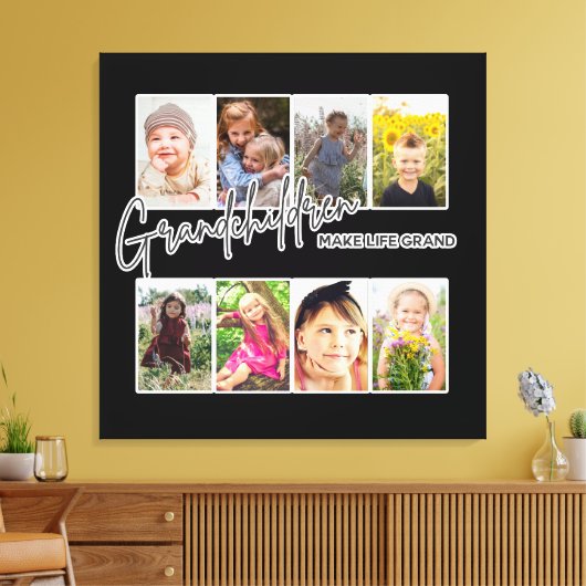 8 Foto "Kleinkinderen maken het leven groot" Canvas Afdruk (Insitu (Woonkamer))