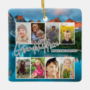 8 Foto "Kleinkinderen maken het leven groot" Keramisch Ornament