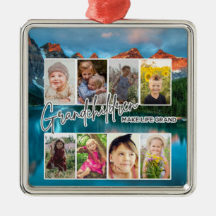 8 Foto "Kleinkinderen maken het leven groot" Metalen Ornament