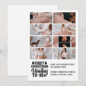 8 Foto Mama wordt kerstzwangerschap Feestdagenkaart (Voorkant / Achterkant)