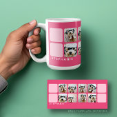 8 Foto Mid Century Moderne Foto Collage Pink Koffiemok