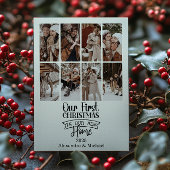 8 foto minimalistische eerste kerstwoning feestdagenkaart