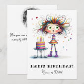 * 8 FOTO NAAM Verjaardag Kaart Personaliseer grill (Voorkant / Achterkant)