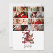 8 Foto Plaid Rendier Eerste Kerstmis Feestdagenkaart (Voorkant)