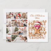8 Foto Schattige Gingerbread Christmas Feestdagenkaart (Voorkant)