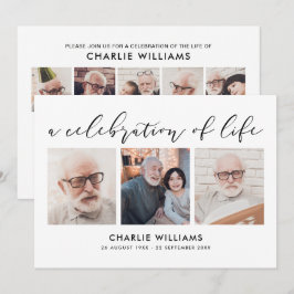 8-foto viering van het leven/begrafenis/gedenkteke kaart