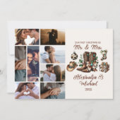 8 Foto Western Eerste Kerstdag als Mrs. en Mr. Feestdagenkaart (Voorkant)