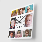 8 foto zwart wit vierkante klok (Hoek)