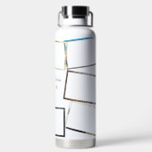 8 Fotobruiloft Sjabloon Personaliseert tekst Hot C Waterfles (Achterkant)