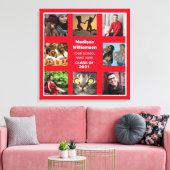 8 Fotocollage Afstuderen Naam klasse van Canvas Afdruk (Insitu (Woonkamer))