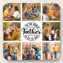 8 Fotocollage All Occasion World's Best Father Bier Onderzetter