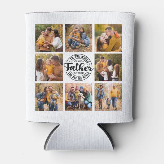 8 Fotocollage All Occasion World's Best Father Blikjeskoeler (Voorkant)