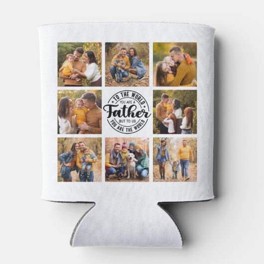 8 Fotocollage All Occasion World's Best Father Blikjeskoeler (Achterkant)