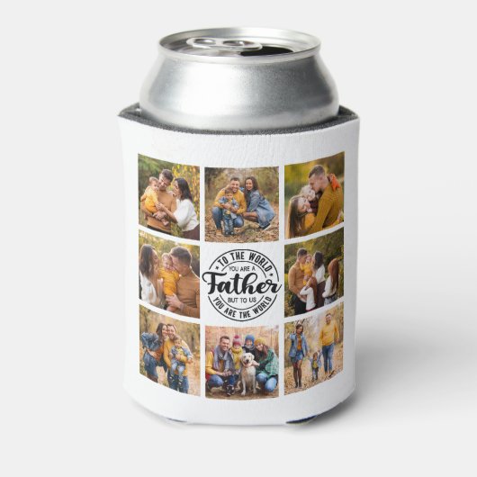 8 Fotocollage All Occasion World's Best Father Blikjeskoeler (Blikje Achterkant)