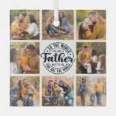 8 Fotocollage All Occasion World's Best Father Glas Ornament (Voorkant)