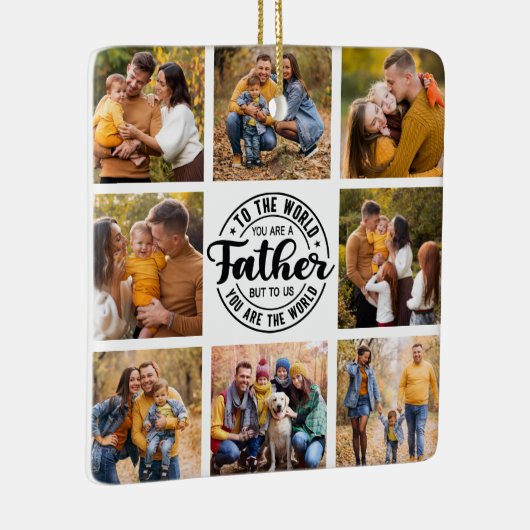 8 Fotocollage All Occasion World's Best Father Keramisch Ornament (Rechts)