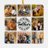 8 Fotocollage All Occasion World's Best Father Keramisch Ornament (Voorkant)