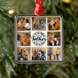 8 Fotocollage All Occasion World's Best Father Metalen Ornament