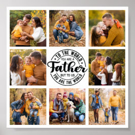 8 Fotocollage All Occasion World's Best Father Poster