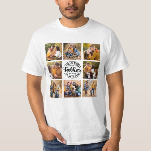 8 Fotocollage All Occasion World's Best Father T-shirt (Voorkant)