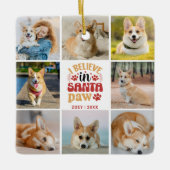 8 Fotocollage die ik geloof in naam en datum van d Keramisch Ornament (Voorkant)