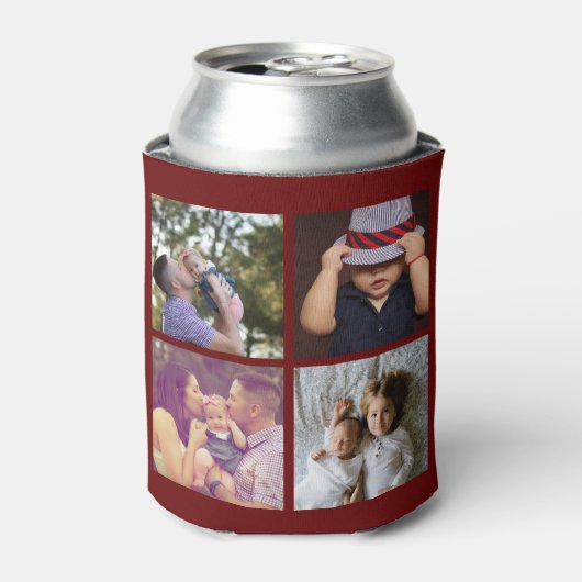 8 Fotocollage DIY Fun gepersonaliseerde Koelbox Blikjeskoeler (Blikje Voorkant)