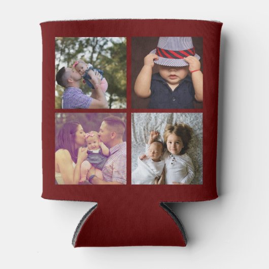 8 Fotocollage DIY Fun gepersonaliseerde Koelbox Blikjeskoeler (Voorkant)