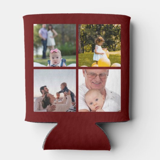 8 Fotocollage DIY Fun gepersonaliseerde Koelbox Blikjeskoeler (Achterkant)