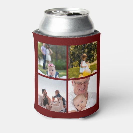 8 Fotocollage DIY Fun gepersonaliseerde Koelbox Blikjeskoeler (Blikje Achterkant)