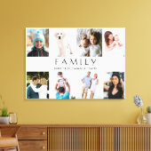 8 Fotocollage Familie Gepersonaliseerde namen Canvas Afdruk (Insitu (Woonkamer))