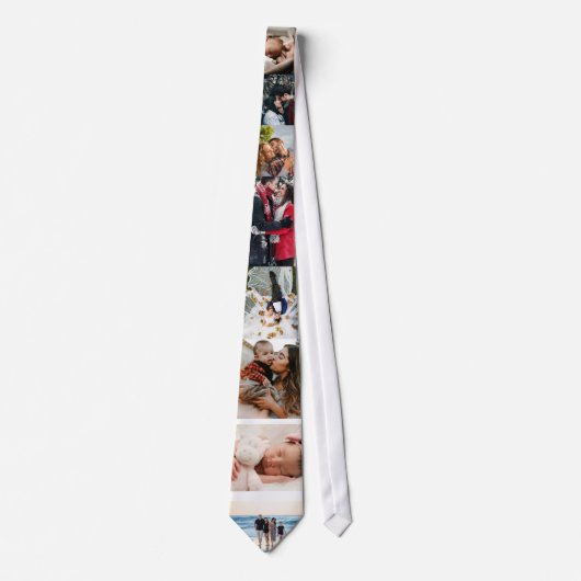 8 Fotocollage Gepersonaliseerde Aangepaste Stropdas (Voorkant)