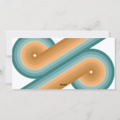 8 Fotocollage - Merry Christmas Retro Stripes Feestdagenkaart (Achterkant)