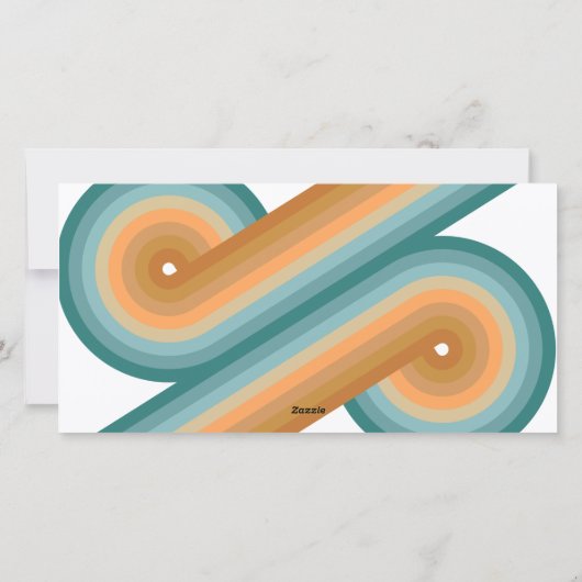 8 Fotocollage - Merry Christmas Retro Stripes Feestdagenkaart (Achterkant)