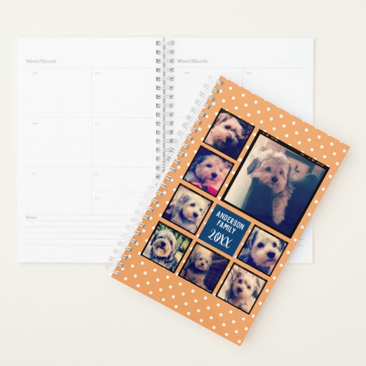8 Fotocollage met leuke polka stippen - marine sin Planner (Display)