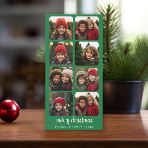8 Fotocollage - Minimale Merry Christmas download Feestdagenkaart