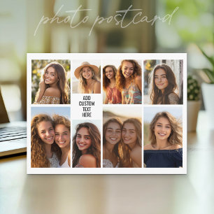 8 Fotocollage Minimalistisch - Zwarte en Witte Ras Briefkaart