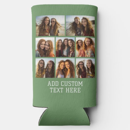 8 Fotocollage - Modern Minimal Green Seltzer Blikjeskoeler (Achterkant)