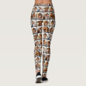 8 Fotocollage - Modern Minimal Grid met Tekst Leggings (Achterkant)