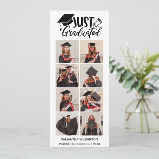 8 Fotocollage net afgestudeerd klasse van 20XX Aankondiging (Staand voorkant)