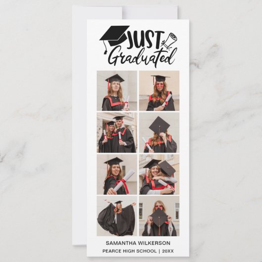 8 Fotocollage net afgestudeerd klasse van 20XX Aankondiging (Voorkant)