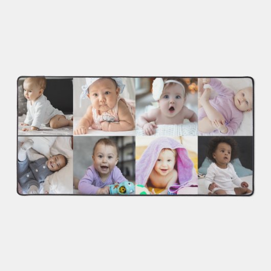 8 Fotocollage op maat geschenk Bureaumat (Voorkant)